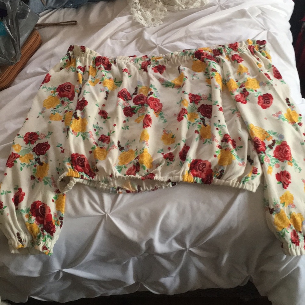 Off the shoulder crop top